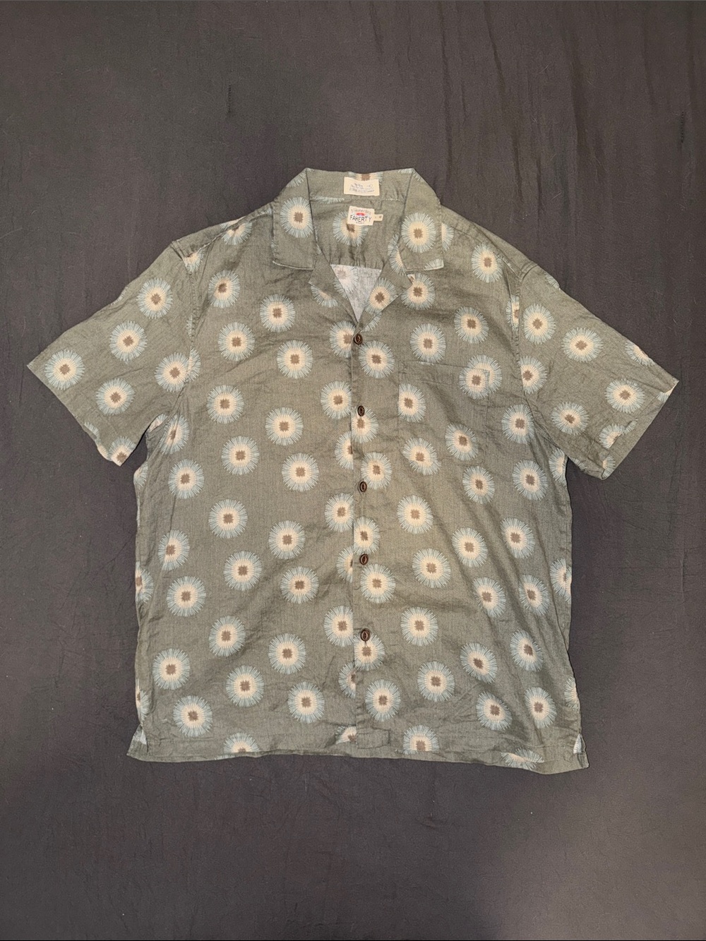 Faherty Short Sleeve Breeze Camp Shirt